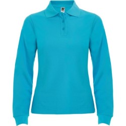 ESTRELLA WOMAN L/S - Polo manches longues, col et poignets en côte 1x1, Patte de boutonnage 3 boutons ton sur ton