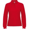 ESTRELLA WOMAN L/S - Polo manches longues, col et poignets en côte 1x1, Patte de boutonnage 3 boutons ton sur ton