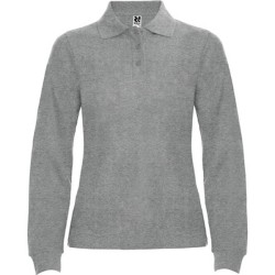 ESTRELLA WOMAN L/S - Polo manches longues, col et poignets en côte 1x1, Patte de boutonnage 3 boutons ton sur ton