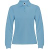 ESTRELLA WOMAN L/S - Polo manches longues, col et poignets en côte 1x1, Patte de boutonnage 3 boutons ton sur ton