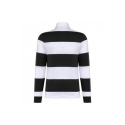 Polo rayé manches longues unisexe