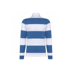 Polo rayé manches longues unisexe