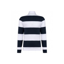 Polo rayé manches longues unisexe