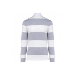 Polo rayé manches longues unisexe