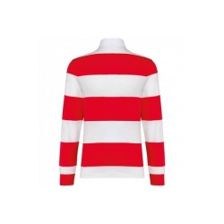 Polo rayé manches longues unisexe