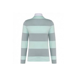 Polo rayé manches longues unisexe
