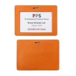 Porte-badge paysage en cuir