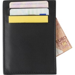 Porte-carte de crédit rfid en croûte de cuir
