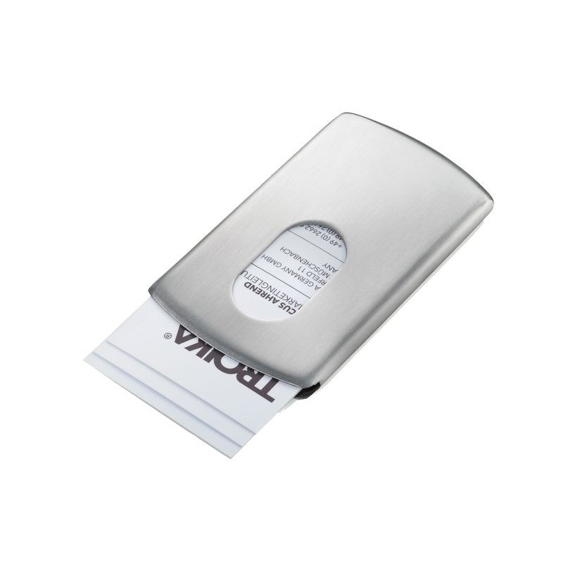 Porte-cartes de visite en métal Slide