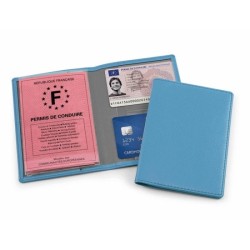 Porte carte grise en cuir