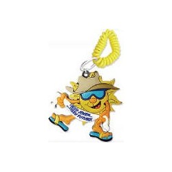 Porte-clés en pvc souple en relief - toucher gomme