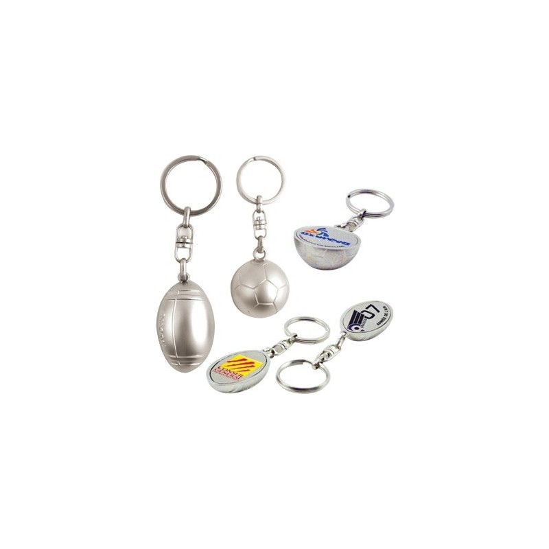 Porte-clés PVC souple 3D fond plat, 40 x 20 mm