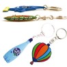 Porte-clés PVC souple 3D 2 faces, 40 x 20 mm