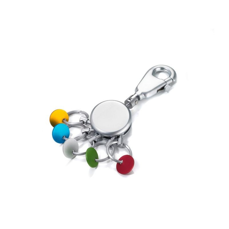 Porte-clés métal multi-anneaux