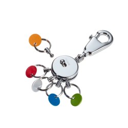 Porte-clés métal multi-anneaux