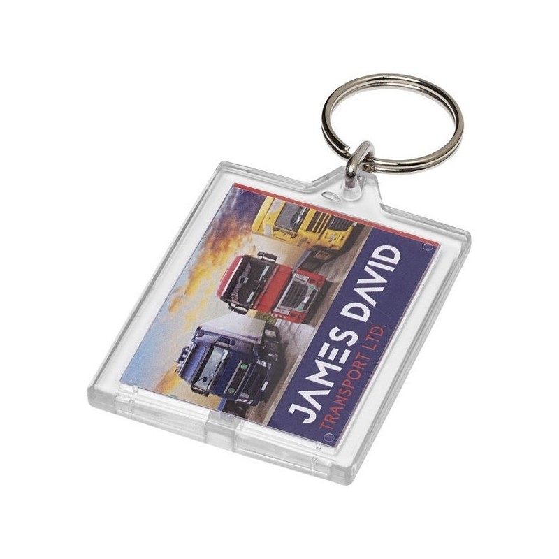 Porte-clés transparent avec insert