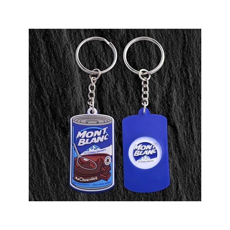 Porte-clés PVC souple + jeton métal