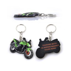 Porte-clés pvc souple 3d fond plat