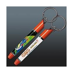 Porte-clés avec insert liquide flottant