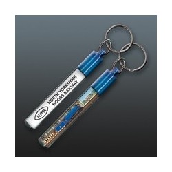 Porte-clés avec insert liquide flottant