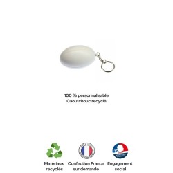 Porte clé Ballon de rugby recyclé