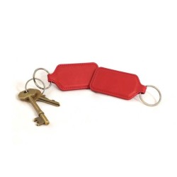 Porte clé rectangulaire en cuir