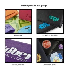 Porte clé rectangulaire en cuir