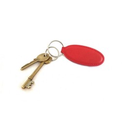 Porte clé ovale en cuir