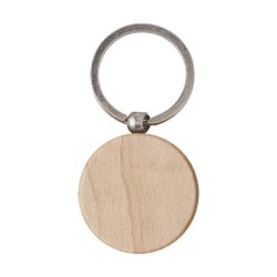 Porte-clés rond en bois
