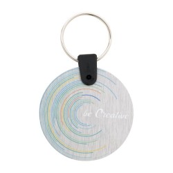 Porte-clés simple en aluminium brossé