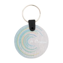 Porte-clés simple en aluminium brossé