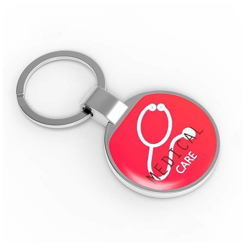 Porte-clés rond doming