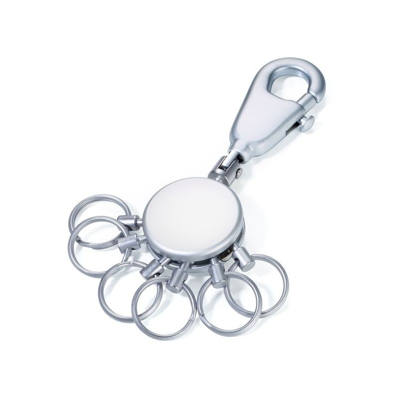 Porte-clés métal multi-anneaux