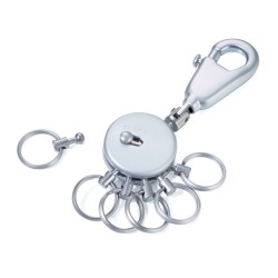 Porte-clés métal multi-anneaux