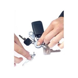 Porte-clés métal multi-anneaux