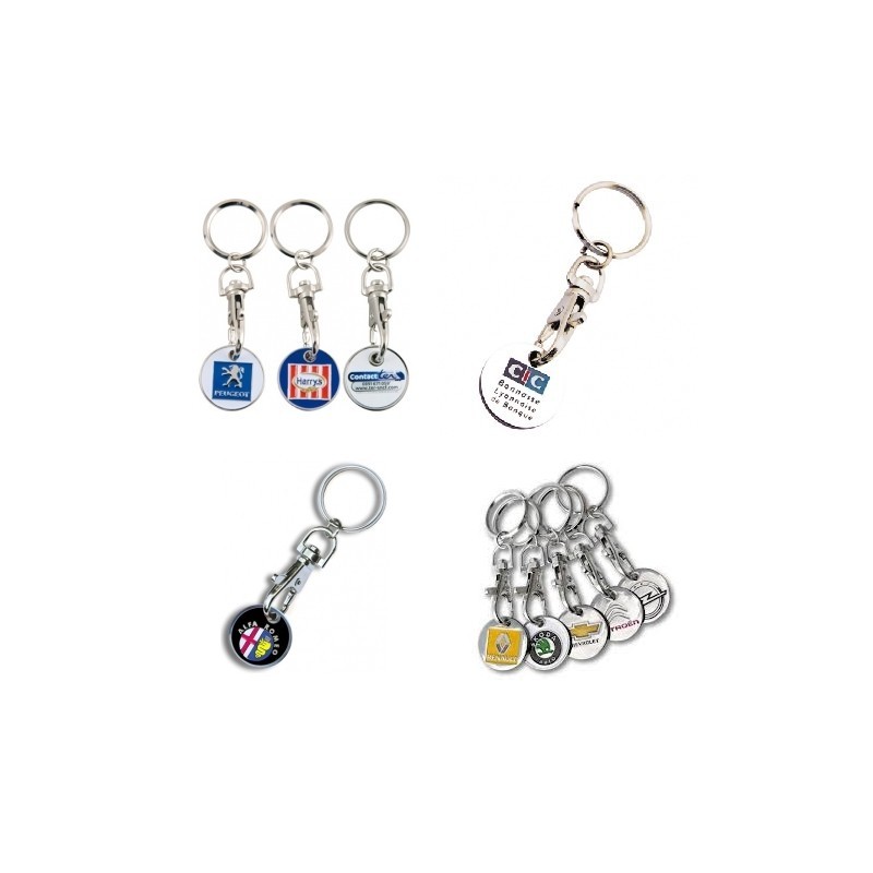 Porte-clés jeton métal