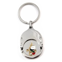 Porte-clés jeton métallique