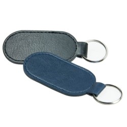 Porte clé ovale en cuir