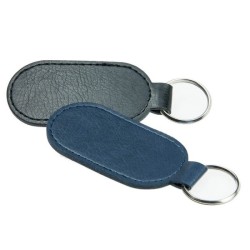 Porte clé ovale en cuir