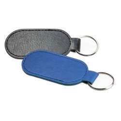 Porte clé ovale en cuir