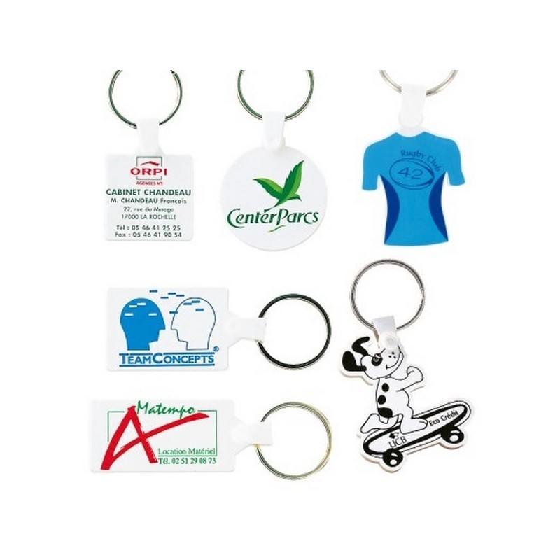 Porte cles personnalisable dur (anneau 25 mm)