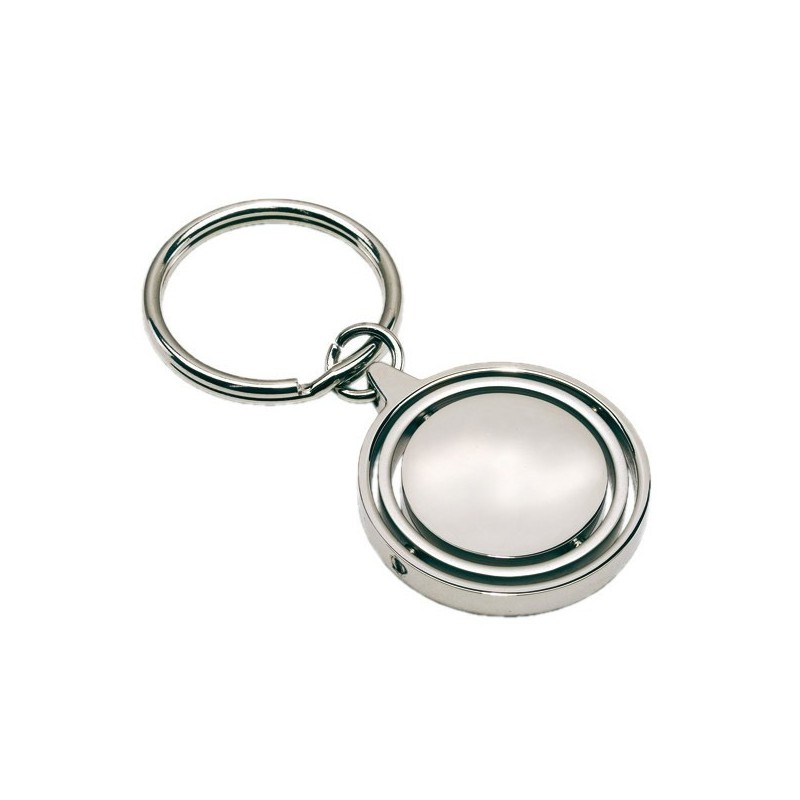 Porte-clés métallique argenté