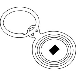 Porte-clés métallique argenté