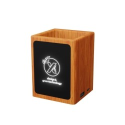 Pot à crayon et hub en bois garanti 3 ans