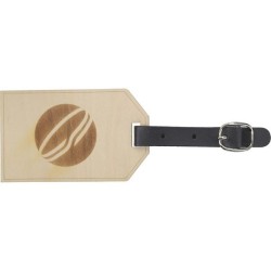 Étiquette a bagage en bois