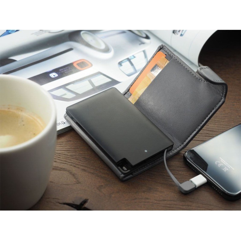 Portefeuille avec Powerbank 2500mAh