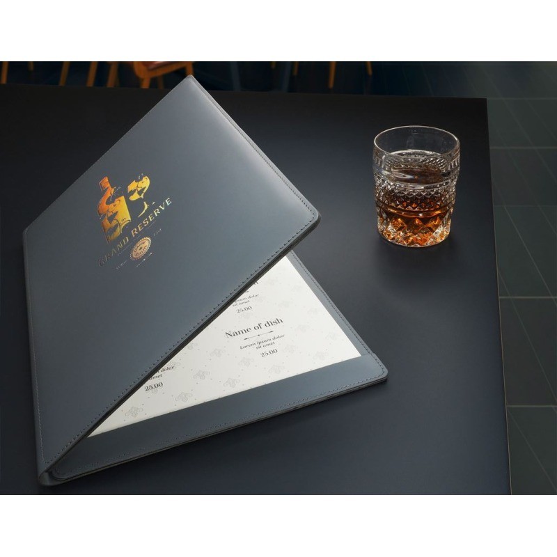 Porte-menu en cuir haut de gamme