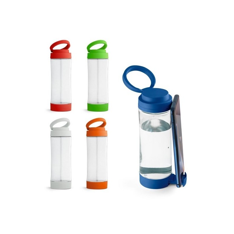 Bouteille en verre 39cl avec support de téléphone