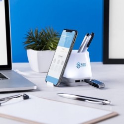 Pot à crayons lumineux avec hub usb