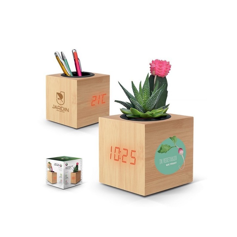 Pendulette reveil multifonctions et porte-objets